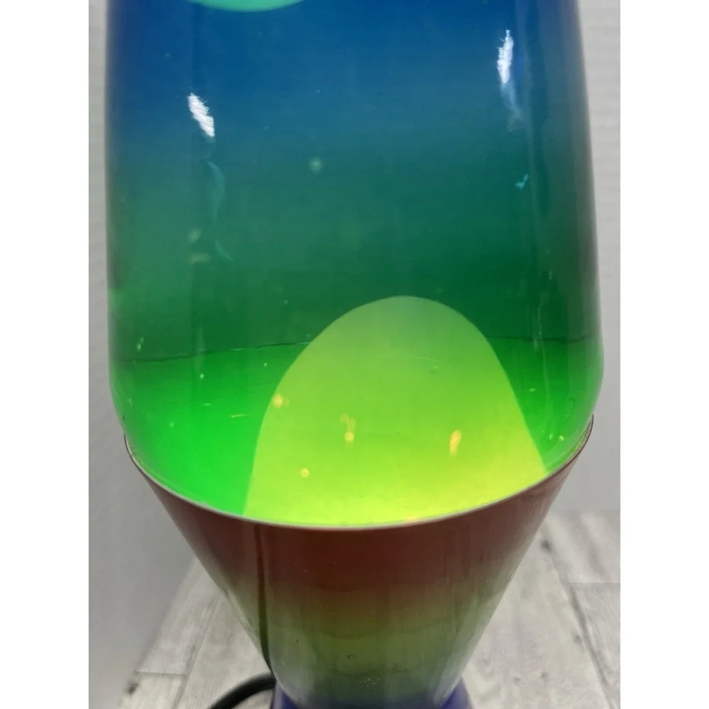 Color Max Rainbow Lava Brand Motion Lamp Clear Liquid White Lava 14.5 inch 20oz